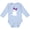 AE-Light Blue, variant on Little Ghost, Cute Ghost, Ribbon, Halloween Girls Long Sleeve Baby Bodysuit