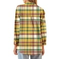 thumbnail image 4 of RYRJJ Button Down Shirts for Women Wrinkle-Free 4 Way Stretch Dress Shirt Classic Plaid Long Sleeve Casual Business Work Blouse(Yellow,L), 4 of 8