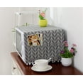 thumbnail image 3 of Microwave Oven Cover Dustproof Cotton Machine Protector Decorative Kitchen Appliance Cover with Side Storage Pockets(Grey Arrow), 3 of 8