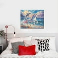 thumbnail image 4 of Naloa Dolphin Rainbow Horse Print Canvas Bathroom Wall Art,Bathroom Wall Art Decoration, Canvas Poster Prints,Decorative Paintings for Living Room, Bathroom, Kids Room, 4 of 6