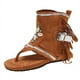 thumbnail image 1 of Amzcrzy Zapatos de mujer,Zapatos de mujer,Zapatillas de mujer, Sandalias con borlas bohemias retro para mujer y niña, zapatos de playa romanos, botas Sandalias Mujer Zapatillas De Casa, 1 of 9