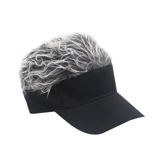 Xingzhi Perruque à Visière Unie Chapeau Hommes Femmes Court Ajustable Perruque Courte Chapeau Bonnet pour Cheveux Casquette de Baseball Ajustable Chapeau de Soleil Extérieur Cadeau