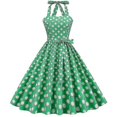 thumbnail image 1 of Women's Sleeveless Halter Neck Floral Print Maxi Dress, 1 of 5