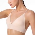 thumbnail image 5 of Women's Sports Bras Comfort Oman Bras With String Quick Dry Shockproof Running Fitness Underwear Sports Bra Beige L, 5 of 8