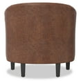 thumbnail image 5 of Austin 30 inch Wide Contemporary Tub Chair in Distressed Saddle Brown Vegan Faux Leather, 5 of 11