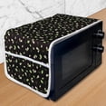 thumbnail image 1 of Rose Microwave Oven Cover, Rosebuds with Stems and Leaves on Dark Toned Background Feminine Themes, Water Resistant Organizer with Pockets for Kitchen, 36" x 12", Pale Green Black, by Ambesonne, 1 of 4