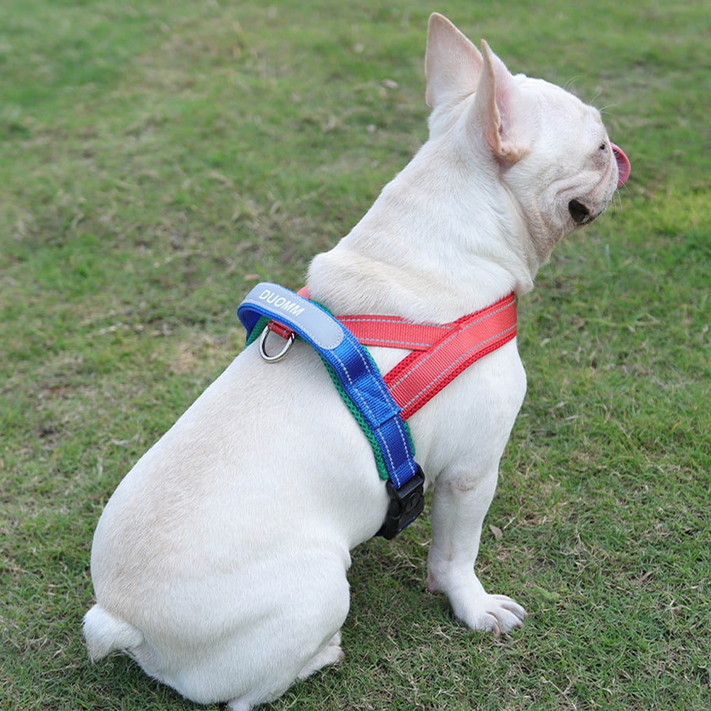 No Pull Pet Saddle Chest Harness with Reflective,Small Dog and Cat Vest Harness Outdoor Puppy Breathable Mesh&nbsp; Escape Proof&nbsp;Vest