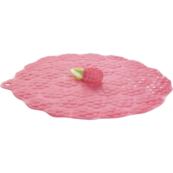 Charles Viancin - Tapa de silicona frambuesa para almacenamiento y cocción de alimentos - 28 cm - Sello hermético en cualquier superficie de borde liso - Sin BPA - Apto para horno, microondas, congela