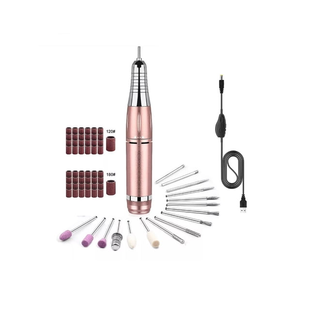Pulidor Esmeril Taladro Para Uñas Acrílicas 35000rpm Rosa Oro Lab.G Pulidor Esmeril De Uñas