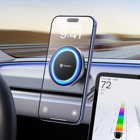 Tesla Phone MountStrongest Magnet PowerFoldable Hidden Tesla Phone Holder Fit for All Phone, Tesla Model 3 Model Y for MagSafe Car Mount, Tesla Model 3 Accessories, Tesla Model Y Accessories