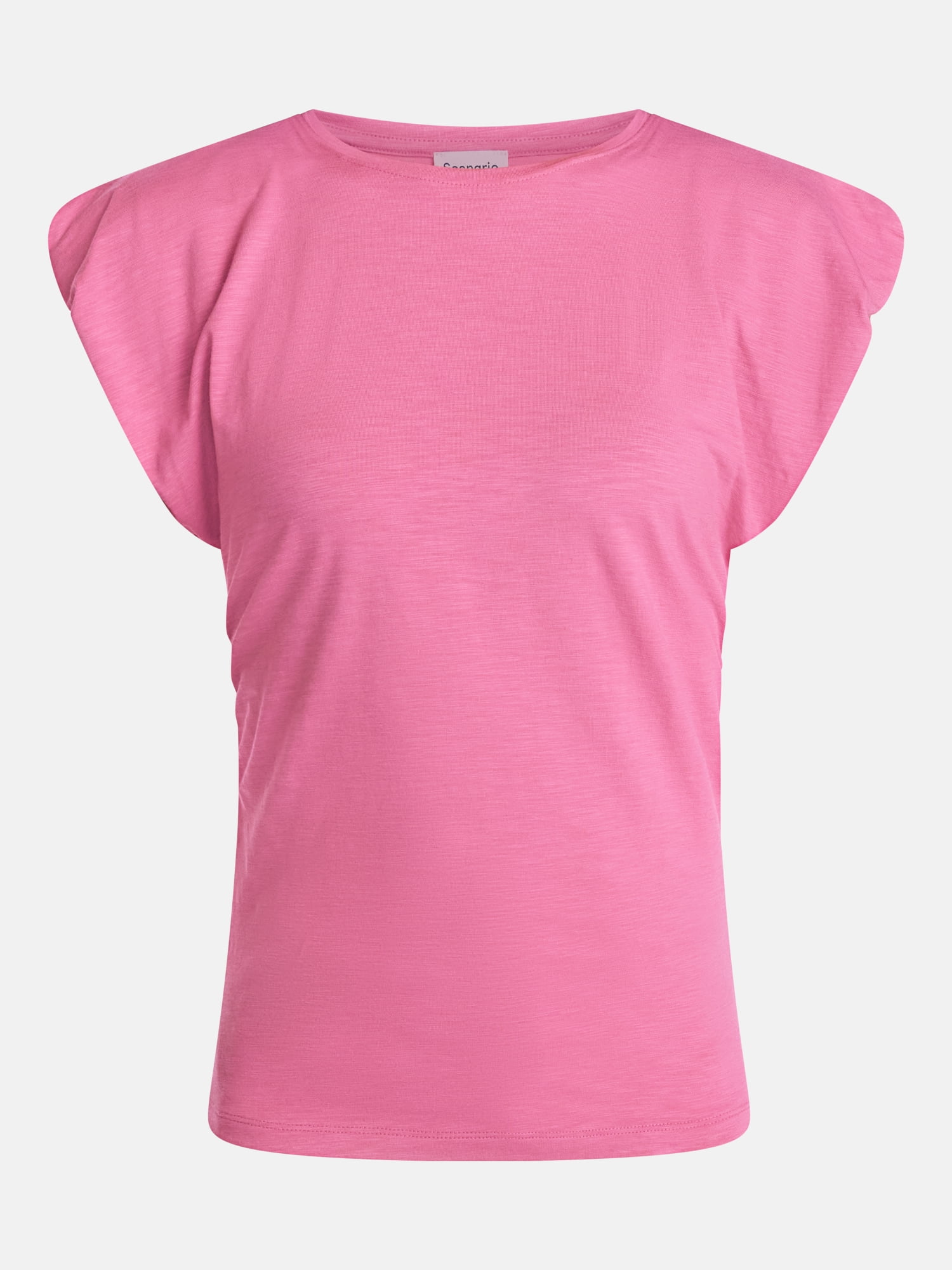 Scenario Women's and Women's Plus Tee with Short Bubble Cap Sleeves, Sizes XS-4X