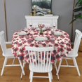 thumbnail image 2 of Pioneer Flower Floral Print Pattern Round Tablecloth 60"x60",Wrinkle Wipeable Table Cloth for Kitchen Dining Room Picnic Patio Party, 2 of 6