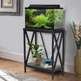 thumbnail image 3 of Aquatic Fundamentals 20 Gallon Steel X-Frame Aquarium Stand, with lower shelf, Black, 3 of 8