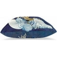 thumbnail image 2 of Indigo Coral Seashells Whelks Set of 2 18X18 Inch Throw Pillow Covers Ocean Marine Reef Aquatic Plant Oil Nautical Pillow Cases Designer Deco Home for Living Room Bedroom Sofa Office Coffee, 2 of 6