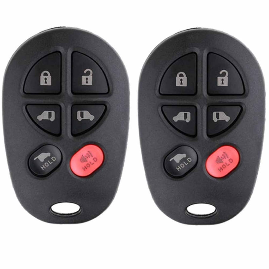 6 Buttons PU Leather Smart Remote Key Fob Bag Cover Case Fit Toyota Sienna 11-18 