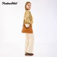thumbnail image 4 of Montana West Hobo Bags for Women Ultra Soft Vegan Leather Ladies Crossbody Purse With Zipper, Brown, 4 of 7