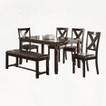 thumbnail image 5 of [Dining Sets Casual Modern 6pc Set for Small Spaces with Easy Assembly and Espresso Finish], 5 of 10