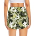 thumbnail image 4 of Goofa Hawaii Palms Printed Women 2 in 1 Running Shorts,Quick Dry Athletic Workout Shorts,High Waisted Athletic Shorts with Liner Pockets-Large, 4 of 9