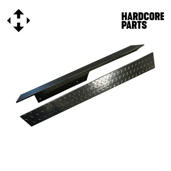 Hardcore Parts Black Aluminum Diamond Plate Rocker Panel for Club Car PRECEDENT Golf Cart (Set of 2)