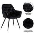 thumbnail image 5 of KEIVVAKN Dining Room Set of 6 Velvet Black Chairs Modern Kitchen Living Room Armchairs, 5 of 8