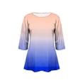 thumbnail image 5 of Posijego Womens Plus Size Tops 3/4 Sleeve Tunic Top Summer Casual Soft Cute Dressy Blouses Womens Clothes, 5 of 6