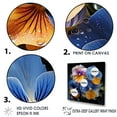 thumbnail image 3 of Designart "Magically Transparent Blue And Yellow Pansies" Pansies Floater Framed Wall Art Prints, 3 of 5