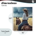 thumbnail image 3 of Countryside Cowgirl View Canvas Wall Art, design by Kim Allen, 3 of 8
