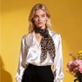 thumbnail image 2 of Unique Bargains 1 Pc Scarf Leopard Pattern Rose Neck Scarf Brown, 2 of 5