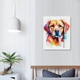 thumbnail image 3 of PIKWEEK Lovely Dog Canvas Wall Art,Pet Canvas Painting Puppy Artwork,Abstract Dog Art Print Colorful Art Print - Art Print -Samoyed Watercolor Art Print - Colorful Border 16x20 in, 3 of 4