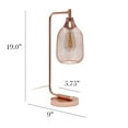thumbnail image 3 of Elegant Designs 19" Mesh Wire Desk Lamp, Rose Gold, 3 of 9