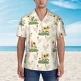 thumbnail image 2 of Haiem Flowers And Hens Printed Hawaiian Shirt for Men - Men’s Casual Beach Summer Shirts - Stretch Fabric with Modern Fit-3X-Large, 2 of 7