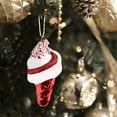 thumbnail image 4 of Outdoor Christmas Decor 6pcs Christmas Ornaments Ice Cream Shaped Christmas Tree Decoration Pendant Hand-painted Arts And Crafts For Christmas Tree Home Party Supplies Indoor And Outdoor, 4 of 5