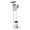 Silver, variant on Easy Install Modern Toilet Paper Stand Offering Ample Storage Capacity With Attached Bathroom Brush
