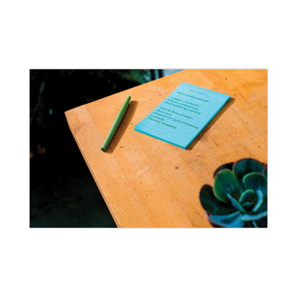 Original Pads in Beachside Cafe Collection Colors, Note Ruled, 4" x 6", 100 Sheets/Pad, 5 Pads/Pack | Bundle of 10 Packs