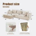 thumbnail image 2 of Cloud Couch Sectional with L-Shape Chaise, Modular Deep Seat Sofa, No Assembly Required Upholstered Couches for Living Room & Bedroom, Light Beige, 2 of 9