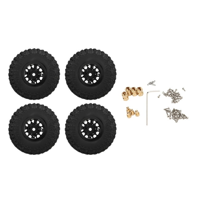 RC Wheelsand Tires,4 PCS RC Wheels RC Tireand Wheel Hub Set RC Tireand Wheel Hub Diseñado con precisión