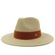 thumbnail image 3 of Sombrero de sol con cinta elástica para hombre y mujer, accesorio de playa, protector solar de viaje, paja, 3 of 4