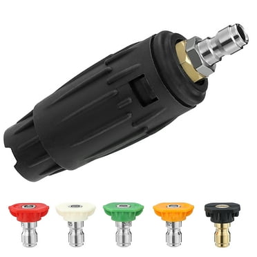 Pressure Washer Tips, Adjustable Pressure Washer Nozzle with 5 Spray Nozzle Tips, 1/4 Inch Quick Connect, 3000 PSI