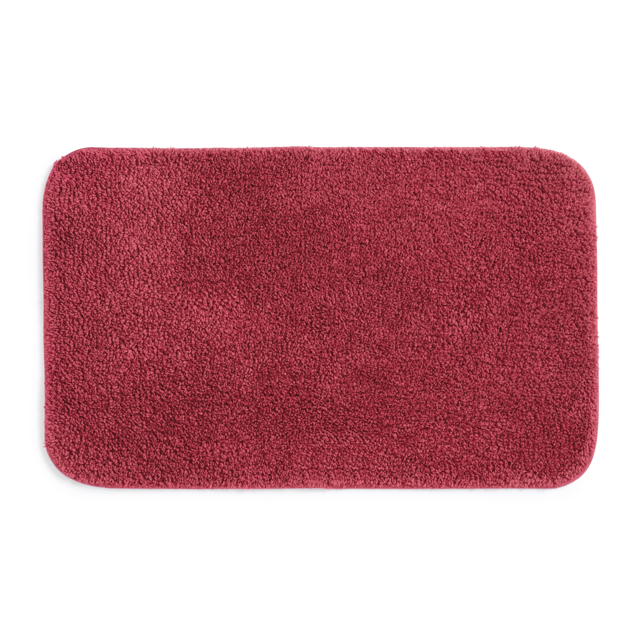 Mainstays Basic Red Polyester Skid Resistant 20" x 32" Bath Rug