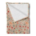 thumbnail image 2 of Geometric Soft Flannel Fleece Blanket, Bullseye Circles Colorful Shapes Illustration Abstract Vintage Design Influences, Cozy Plush for Indoor and Outdoor Use, 50" x 70", Multicolor, by Ambesonne, 2 of 5