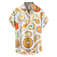 thumbnail image 3 of Paisley Men's Hawaiian Shirt Fashionable Top Summer Top for Travelling and Dating, 3 of 11