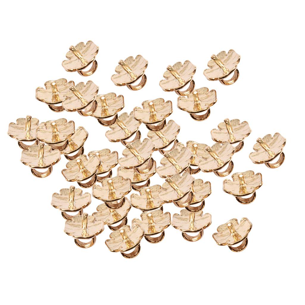 EHJRE 50pcs Vintage Alloy Metal Rose Flower Charms Jewelry Findings Hat DIY Craft