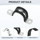 thumbnail image 2 of Uxcell 10 Paquete de Abrazaderas de Cable 1.18" 304 Acero Inoxidable Goma en Forma de U para Tubo, 2 of 7