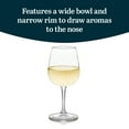 thumbnail image 3 of Libbey 8552 Vina Wine Tasting Glasses, 12.75 Oz, Clear, Elegant Drinking Glasses Set of 12, Modern Dishwasher Safe Wine Set for Gatherings, Events, 3 of 5