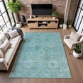 thumbnail image 7 of Addison Rugs Mayfield Premium Machine Washable Transitional Border Teal Rectangle Rug, 9' x 12', 7 of 7