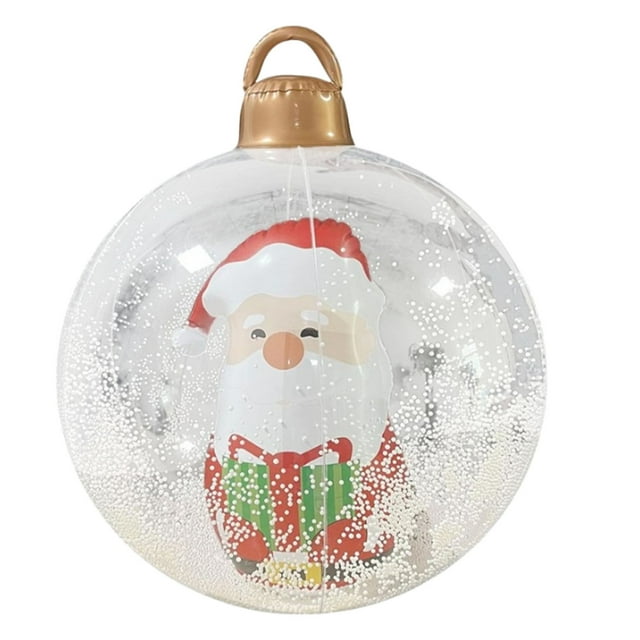 Inflatable Christmas Yard Decorations Outdoor Holiday Decoration with LED Lights, 10 ft Tall Inflatable Ball, Weather-Resistant PVC Material, Includes Blower