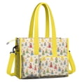 thumbnail image 2 of Teacher Tote Bag,Princess Floral Garden Pattern Teacher Utility Tote Bag,Large Work Tote Bags for Women with Multiple Pockets,Top Zipper Closure,13.8x10.6x6.7 Inch, 2 of 5