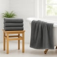 thumbnail image 7 of RIVERSIDE Cotton Bath Towels 22 x 44 Set of 4 Soft 450 GSM Quick Dry and Lightweight for Bathroom Spa - Gray, 7 of 7