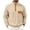 X115 Khaki, variant on Curuila Mens Sweatshirt Button Down Long Sleeve Solid Color Stand Collar Pullover Sweatshirts Loose Fit Comfort Pullover Tops Size L