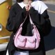 thumbnail image 5 of Bolso de viaje a la moda con doble bolsillo bolso informal para mujer Color sólido Simple para el trabajo, 5 of 9